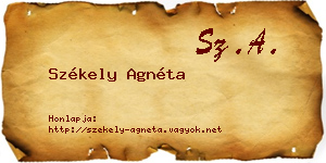 Székely Agnéta névjegykártya